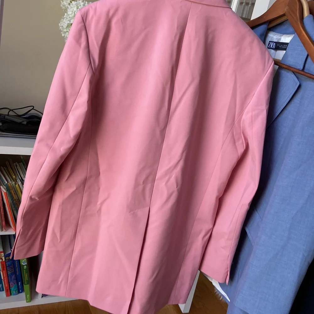 ZARA limited edition oversized double breasted pink blazer blogger favorite - Picture 12 of 14
